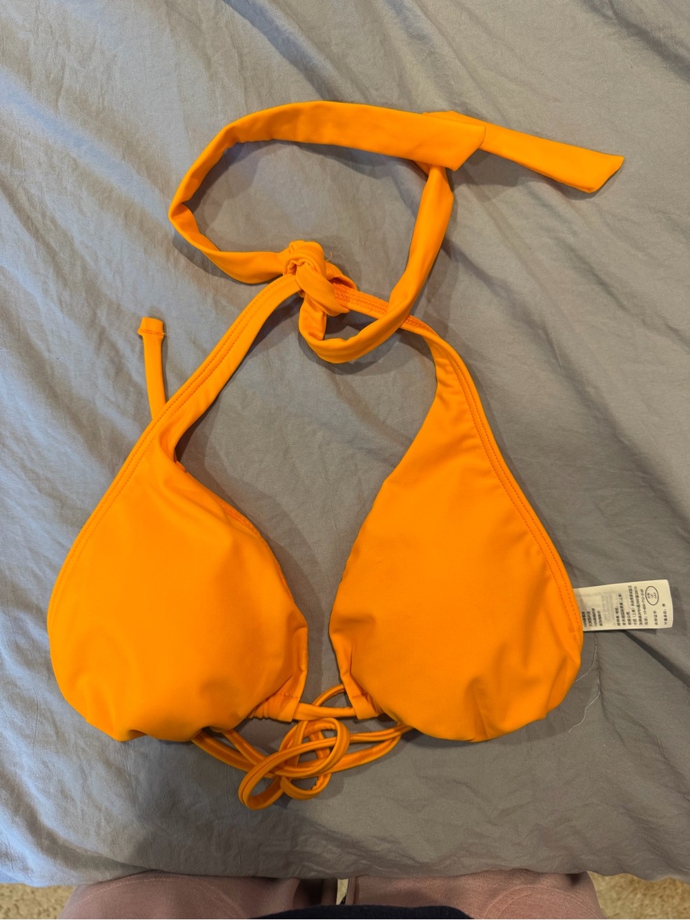 Hollister Bright Orange Triangle Bikini Top